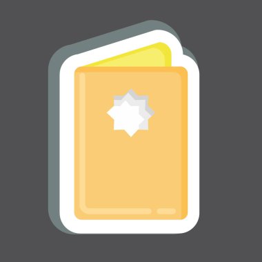 Çıkartma bayram kartı. Kurban Bayramı sembolüyle ilgili. Basit dizayn edilebilir. Basit resimleme