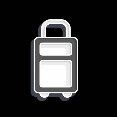 Simge Bavulu. Kurban Bayramı sembolüyle ilgili. Parlak stil. Basit dizayn edilebilir. Basit resimleme