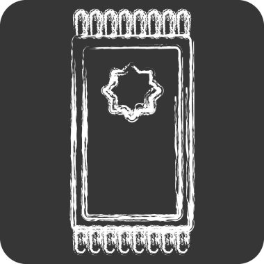 Simge Duası Mat. Kurban Bayramı sembolüyle ilgili. Tebeşir stili. Basit dizayn edilebilir. Basit resimleme