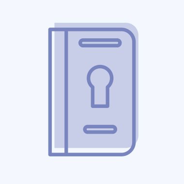 Simge Pasaportu. Kurban Bayramı sembolüyle ilgili. İki ton stili. Basit dizayn edilebilir. Basit resimleme