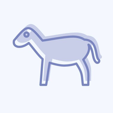 Simge Keçi. Kurban Bayramı sembolüyle ilgili. İki ton stili. Basit dizayn edilebilir. Basit resimleme