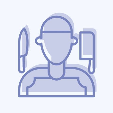 Simge Kasabı. Kurban Bayramı sembolüyle ilgili. İki ton stili. Basit dizayn edilebilir. Basit resimleme