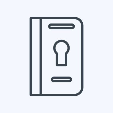 Simge Pasaportu. Kurban Bayramı sembolüyle ilgili. Çizgi stili. Basit dizayn edilebilir. Basit resimleme