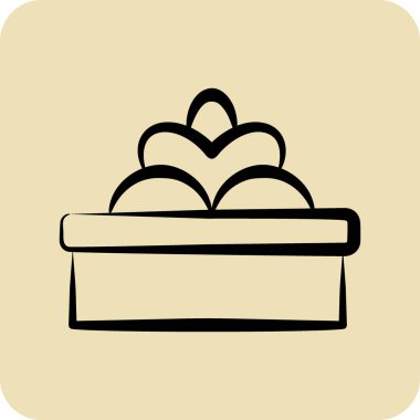 Simge Hediyeleri. Dekorasyon sembolüyle ilgili. El çizimi tarzı. Basit dizayn edilebilir. Basit resimleme