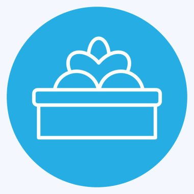 Simge Hediyeleri. Dekorasyon sembolüyle ilgili. Mavi gözlü. Basit dizayn edilebilir. Basit resimleme