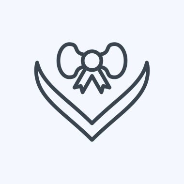 Simge Hediyesi. Dekorasyon sembolüyle ilgili. Sıra tarzı. Basit dizayn edilebilir. Basit resimleme