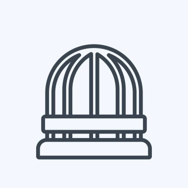 İkon Kuş Kafesi. Dekorasyon sembolüyle ilgili. Sıra tarzı. Basit dizayn edilebilir. Basit resimleme