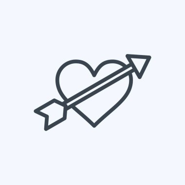 Simge Aşk Tanrısı. Dekorasyon sembolüyle ilgili. Sıra tarzı. Basit dizayn edilebilir. Basit resimleme