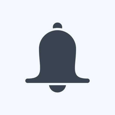 Icon Bell. Dekorasyon sembolüyle ilgili. Kabartma tarzı. Basit dizayn edilebilir. Basit resimleme