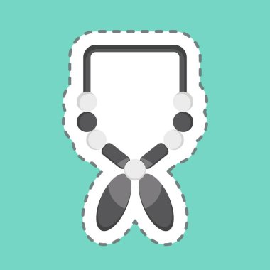 Çıkartma çizgisi kolyeyi kesti. Amerikan Yerli Sembolü ile ilgili. Basit tasarım düzenlenebilir