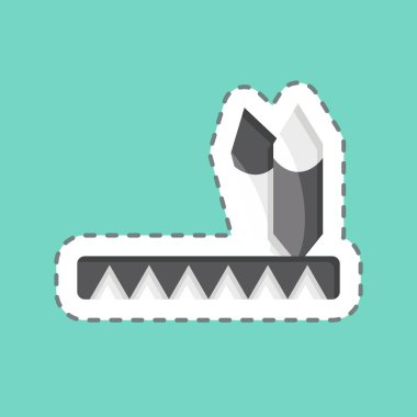 Çıkartma çizgisi Amerikan Yerlisi 'ni kesti. Amerikan Yerli Sembolü ile ilgili. Basit tasarım düzenlenebilir