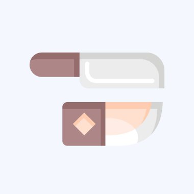 Simge Bıçağı. Amerikan Yerli Sembolü ile ilgili. Düz stil. Basit tasarım düzenlenebilir