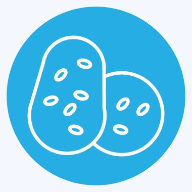 Icon Patates. Amerikan Yerli Sembolü ile ilgili. Mavi gözlü. Basit tasarım düzenlenebilir