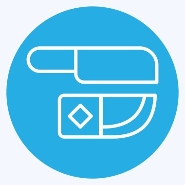 Simge Bıçağı. Amerikan Yerli Sembolü ile ilgili. Mavi gözlü. Basit tasarım düzenlenebilir