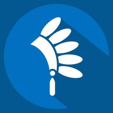 Simge Başlığı adresi. Amerikan Yerli Sembolü ile ilgili. Uzun gölge tarzı. Basit tasarım düzenlenebilir