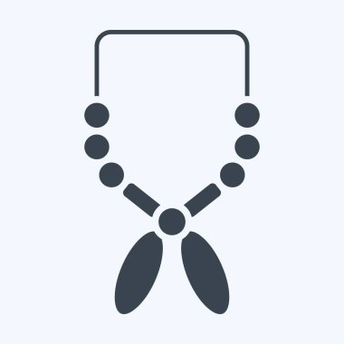 Simge gerdanlığı. Amerikan Yerli Sembolü ile ilgili. Kabartma tarzı. Basit tasarım düzenlenebilir