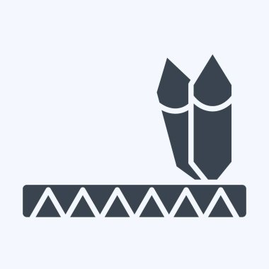 Amerikan yerlisi ikonu. Amerikan Yerli Sembolü ile ilgili. Kabartma tarzı. Basit tasarım düzenlenebilir