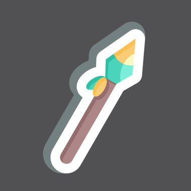 Çıkartma mızrağı. Amerikan Yerli Sembolü ile ilgili. Basit tasarım düzenlenebilir