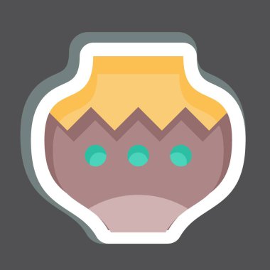 Çıkartma kutusu. Amerikan Yerli Sembolü ile ilgili. Basit tasarım düzenlenebilir