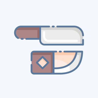 Simge Bıçağı. Amerikan Yerli Sembolü ile ilgili. Karalama stili. Basit tasarım düzenlenebilir