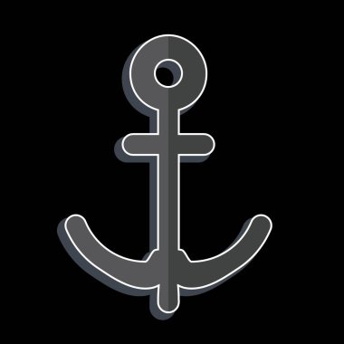 Simge Sunucusu. Deniz sembolüyle ilgili. Parlak bir stil. Basit dizayn edilebilir. Basit resimleme