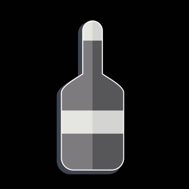 Simge Şişe. Deniz sembolüyle ilgili. Parlak bir stil. Basit dizayn edilebilir. Basit resimleme