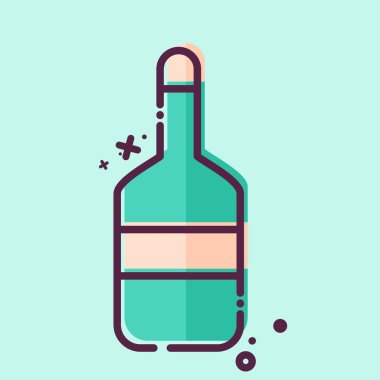 Simge Şişe. Deniz sembolüyle ilgili. MBE tarzı. Basit dizayn edilebilir. Basit resimleme