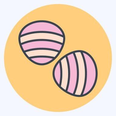 Icon Midyesi. Deniz sembolüyle ilgili. renk arkadaşı stili. Basit dizayn edilebilir. Basit resimleme