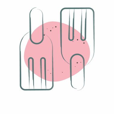 Simge dalışı. Deniz sembolüyle ilgili. Renkli Leke Biçimi. Basit dizayn edilebilir. Basit resimleme