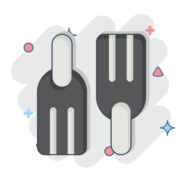 Simge dalışı. Deniz sembolüyle ilgili. Çizgi roman. Basit dizayn edilebilir. Basit resimleme