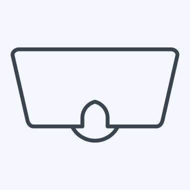 Simge Göz Maskesi. Deniz sembolüyle ilgili. Sıra tarzı. Basit dizayn edilebilir. Basit resimleme