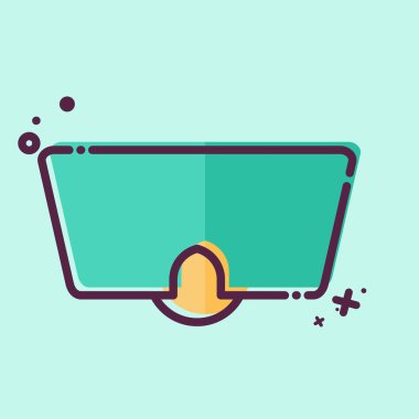 Simge Göz Maskesi. Deniz sembolüyle ilgili. MBE tarzı. Basit dizayn edilebilir. Basit resimleme