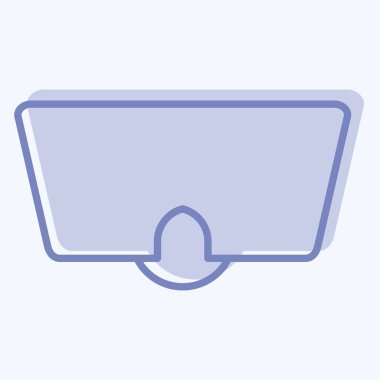 Simge Göz Maskesi. Deniz sembolüyle ilgili. İki ton stili. Basit dizayn edilebilir. Basit resimleme