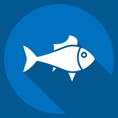 Simge Guppy. Deniz sembolüyle ilgili. Uzun gölge tarzı. Basit dizayn edilebilir. Basit resimleme