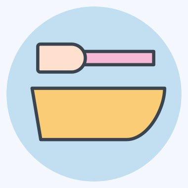 Simge gemisi. Deniz sembolüyle ilgili. renk arkadaşı stili. Basit dizayn edilebilir. Basit resimleme