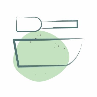 Simge gemisi. Deniz sembolüyle ilgili. Renkli Leke Biçimi. Basit dizayn edilebilir. Basit resimleme