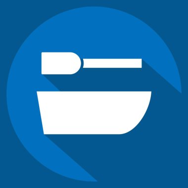 Simge gemisi. Deniz sembolüyle ilgili. Uzun gölge tarzı. Basit dizayn edilebilir. Basit resimleme