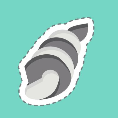 Çıkartma hattı Shell 'i kesti. Deniz sembolüyle ilgili. Basit dizayn edilebilir. Basit resimleme