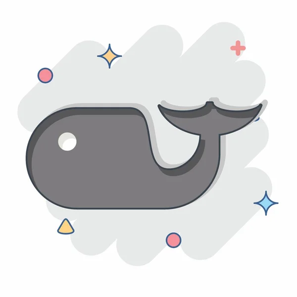 Icon Dolphin. related to Sea symbol. comic style. simple design editable. simple illustration