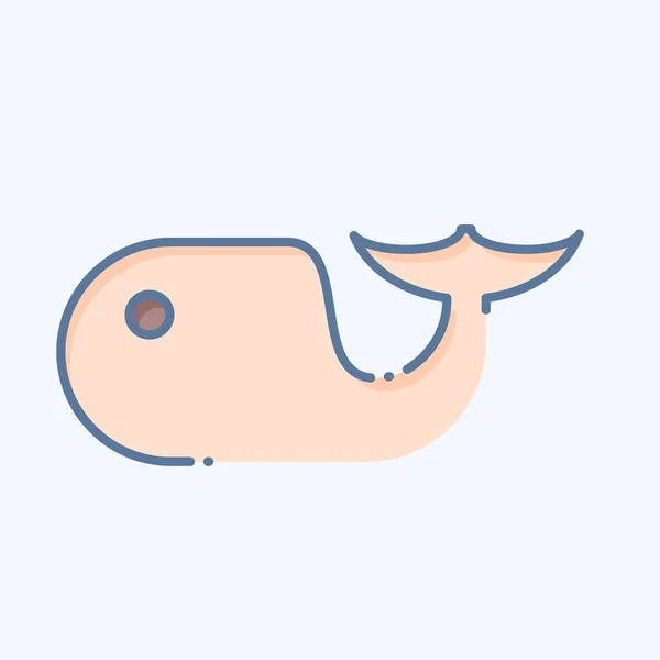 Icon Dolphin. related to Sea symbol. doodle style. simple design editable. simple illustration