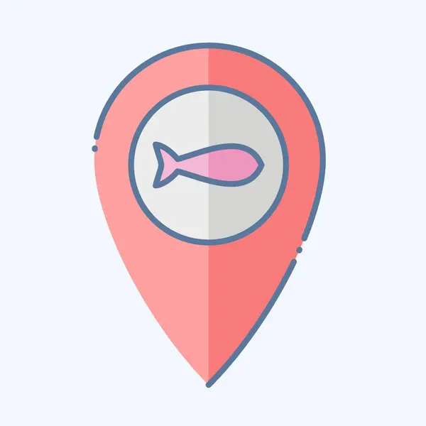 Icon Location. related to Sea symbol. doodle style. simple design editable. simple illustration