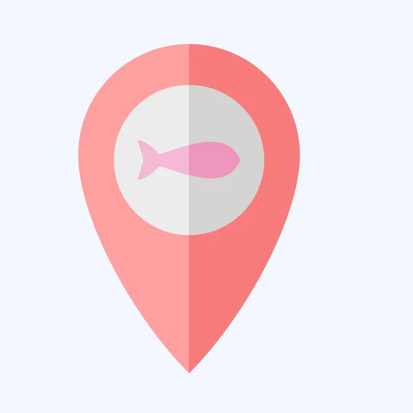 Icon Location. related to Sea symbol. flat style. simple design editable. simple illustration
