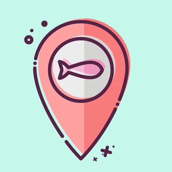 Icon Location. related to Sea symbol. MBE style. simple design editable. simple illustration