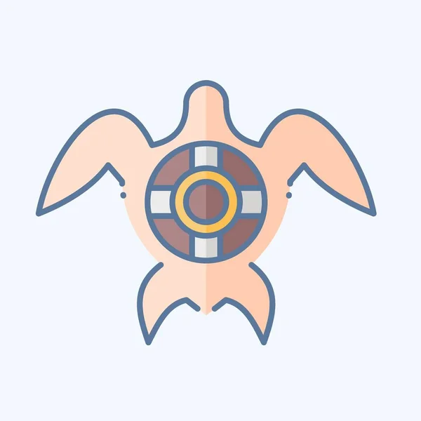 Icon Sea Turtle. related to Sea symbol. doodle style. simple design editable. simple illustration