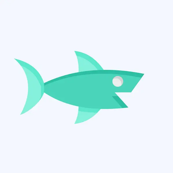 Icon Shark. related to Sea symbol. flat style. simple design editable. simple illustration