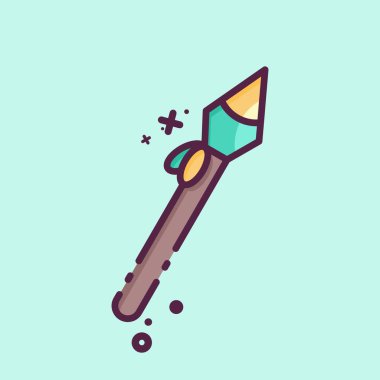 Simge Mızrağı. Amerikan Yerli Sembolü ile ilgili. MBE tarzı. Basit tasarım düzenlenebilir