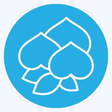 Simge Şeftalisi. Çin Yeni Yıl sembolüyle ilgili. Mavi gözlü. Basit tasarım düzenlenebilir