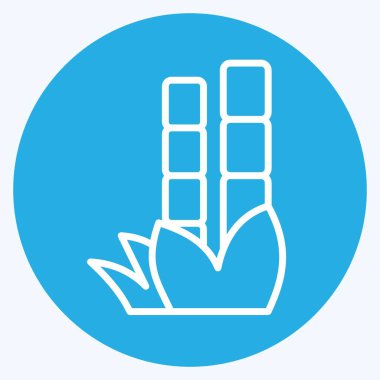 Simge Bambu. Çin Yeni Yıl sembolüyle ilgili. Mavi gözlü. Basit tasarım düzenlenebilir