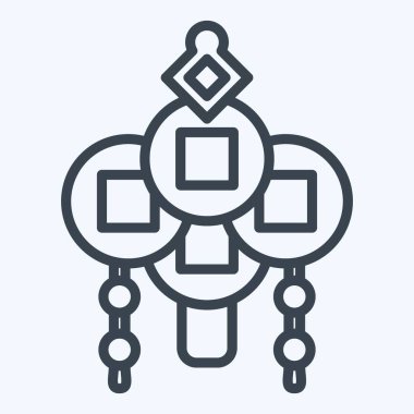 Simge Tılsımı. Çin Yeni Yıl sembolüyle ilgili. Sıra tarzı. Basit tasarım düzenlenebilir