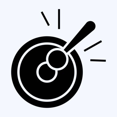 Icon Gong 'da. Çin Yeni Yıl sembolüyle ilgili. Kabartma tarzı. Basit tasarım düzenlenebilir